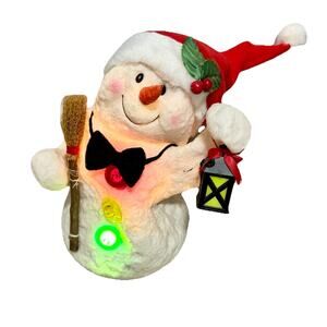 Vtg Kurt Adler RARE Rubber Musical Frosty Snowman Animated Christmas Working10"